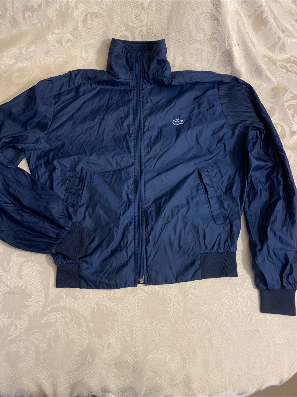Lacoste Men's Navy Full-Zip Windbreaker